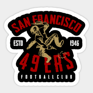 Retro San Francisco 49ers Sticker